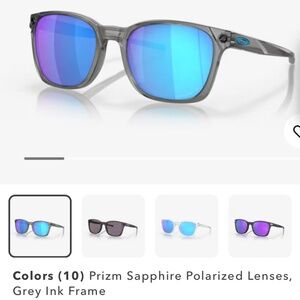 Oakley Ojector Polarized Sunglasses Grey Ink Frame w/ Prizm Sapphire Lenses